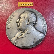 Médaille - Léon Deschamps  1905 Bronze argenté pour Émile Combes