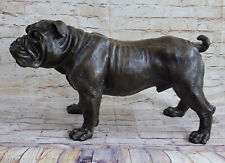 Anglais Américain Bouledogue Original Signé Main Chien Figurine Sculpture Cadeau