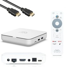 Homatics Box R 4K UHD Android TV Media Player Blanc avec télécommande vocale