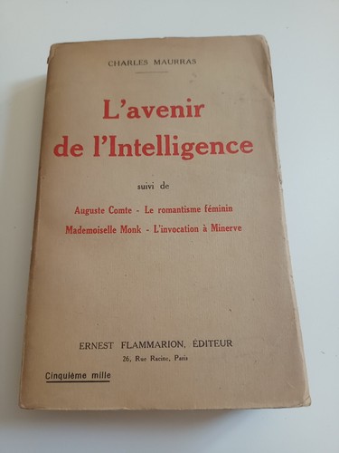 Charles maurras avenir de - -, l'avenir