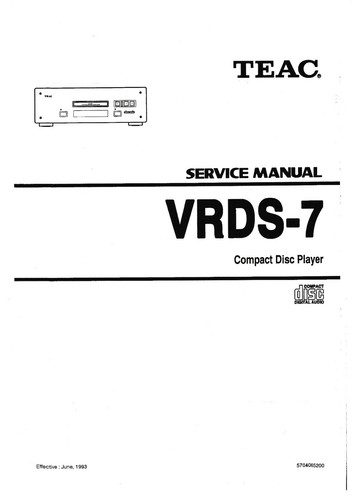 Manuel service pour teac - manuel,