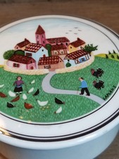 laplau villeroy et boch  naif vitro boite ronde en porcelaine