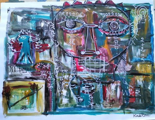 Peinture originale sur - peinture, papier