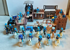 Playmobil lot Fort bravo 3740 boite origine 24 soldats cavalier canon charriot