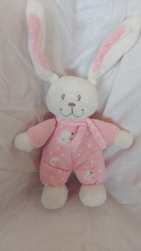 Doudou peluche lapin blanc