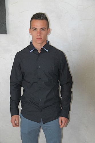 Chemise bleu marine marithé - chemise,