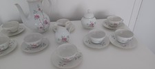 SERVICE A CAFE PORCELAINE DE BAVIERE 19 PIECES  DATANT ANNEE 1950 TRES BON ETAT