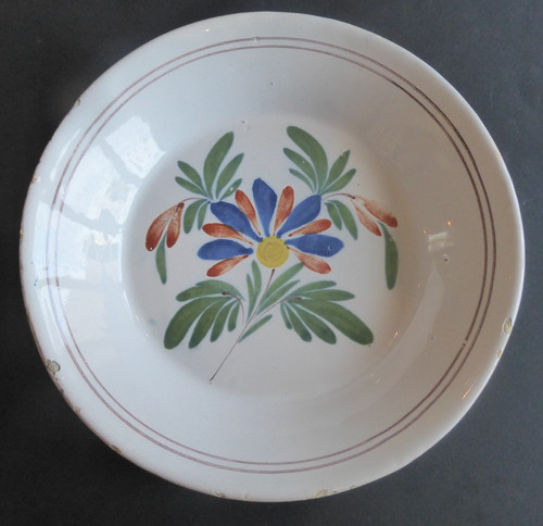 Assiette ancienne faïence - ,