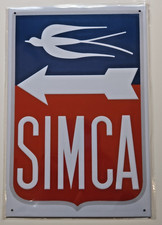 Plaque métal Simca, neuve