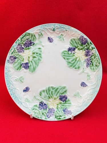Assiette ancienne barbotine - assiette, en