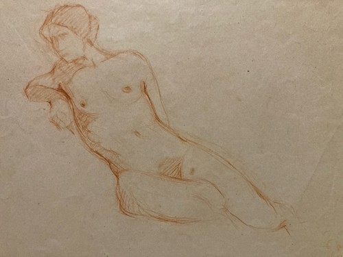 Dessin sanguine étude pierre - sanguine,