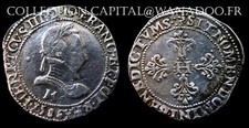 Henri III Franc 1586M Toulouse  Très belle Monnaie Argent/Silver