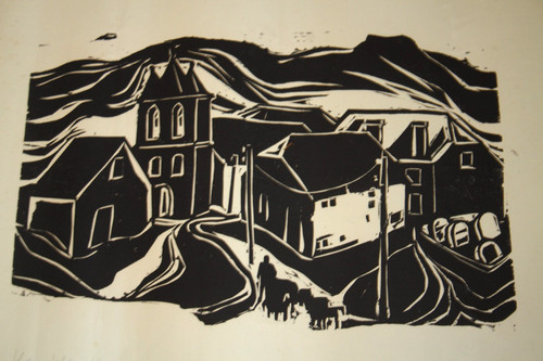 Lithographie gravure sur bois - lithographie,