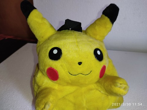 Sac dos peluche pikachu - a,