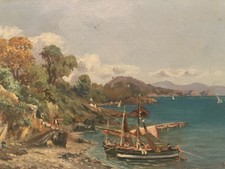 Peinture paysage marine huile - peinture,