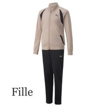 Puma survêtement veste + pantalon rose/noir Fille