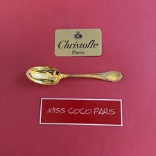 CUILLÈRE ENTREMETS CHRISTOFLE MARLY DORE 19 CM MÉTAL ARGENTÉ TTB RARE