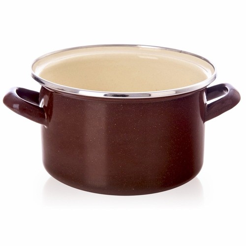 Marmite émaillée marron - marmite,