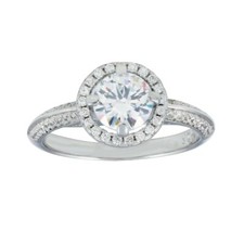 Bague Halo En Argent Sterling