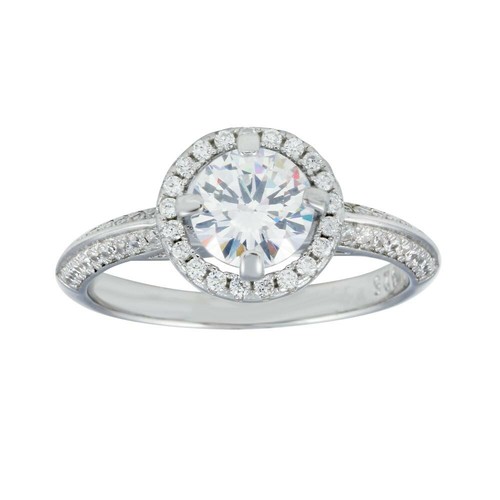 Bague halo argent sterling - bague,