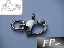 Mousqueton Drisse Emerillon Longueur 125 mm  inox 316 Ref A5363