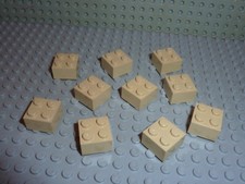 10 x LEGO Tan bricks 2x2 ref 3003 / Set 7194/7171/4729/5987/10029/6754/8364...