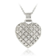 Collier En Cœur Pave Avec