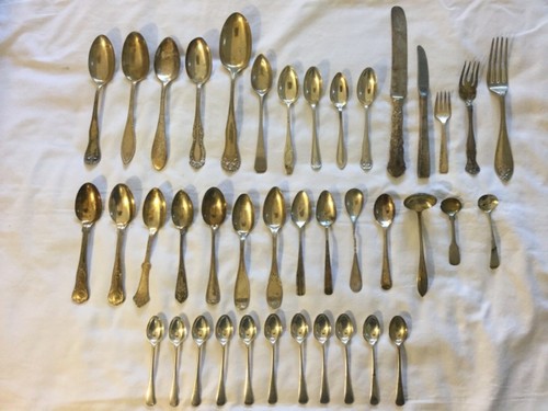 Antique silverware spoons