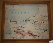 Carte affiche scolaire Rossignol Bretagne Normandie + CADRE