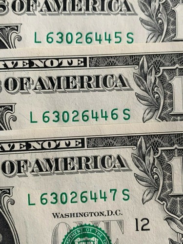 Consecutive serial 1 - 3,