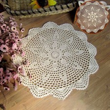 Nappe ronde vintage en coton