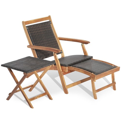 Chaise longue rotin - longue,