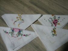 Lot 4 Mouchoir ancien en coton