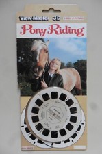 Carton pochette 3 disques View-Master Pony Riding équitation cheval poney 1983