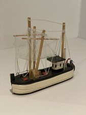 Maquette Bateau Chalutier Bois Ancienne