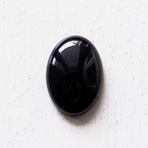 Cabochon onyx noir - noir, 25*18mm
