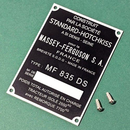 Plaque aluminium vierge - -,