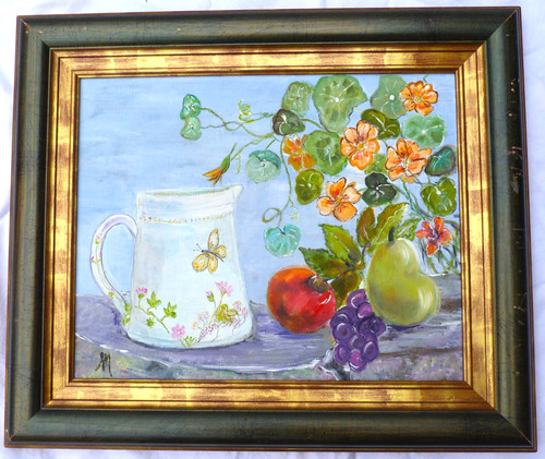Peinture huile bouquet - peinture,