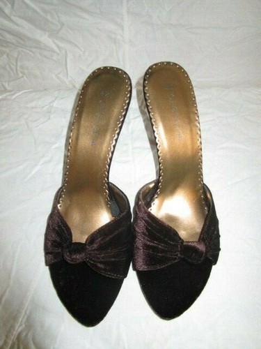 Mules velours marron brown - mules,