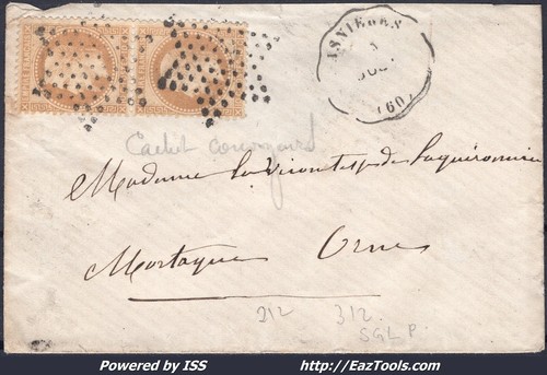 France 28bx2 lettre - france, n°28bx2