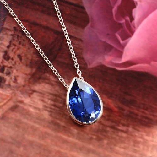 Pendentif saphir bleu - pendentif,
