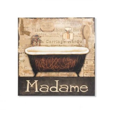 Cadre tableau métal baignoire - cadre,