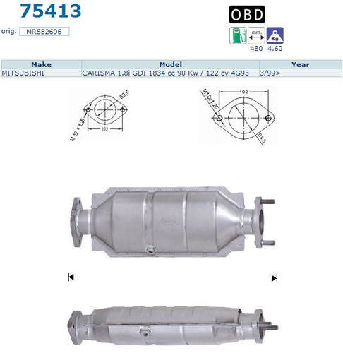 Pot catalytique mitsubishi - pot,