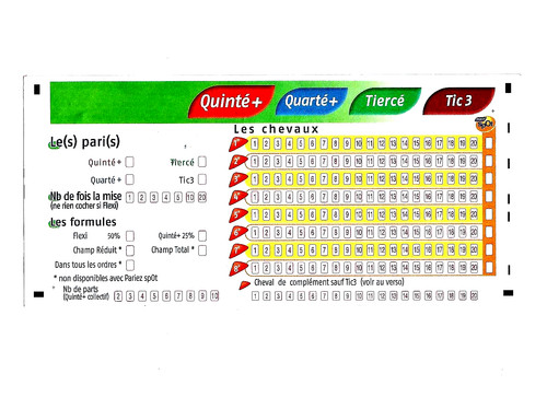 Ancien ticket neuf pmu - ancien,