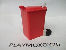 PLAYMOBIL. BOUTIQUE PLAYMOXOY76. CONTENEUR ROUGE CAMION POUBELLE 3470.