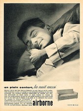PUBLICITE ADVERTISING 044   1963   AIRBORNE     canapé