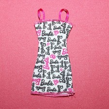 Robe imprimée rose et noire pour poupée Barbie Mattel