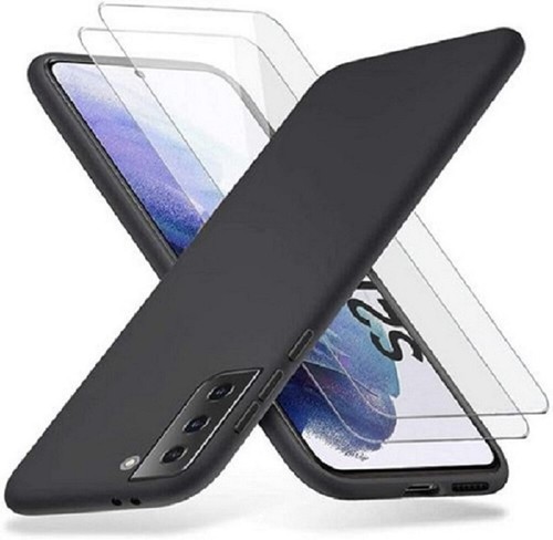 Coque noir verre - +, trempé