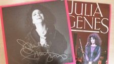 Autographe ORIGINAL SIGNED de la Chanteuse Américaine JULIA MIGENES sur LP 33T