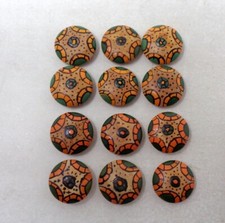 Lot 12 Boutons anciens - Bois